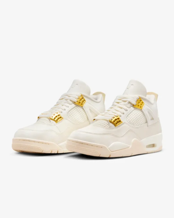 Jordan 4 Retro White And Gold (W) - Imagen 4